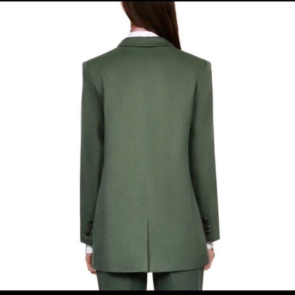 $595 The Kooples NWT twill blazer in Khaki - Picture 4 of 11